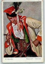 Krakowiak AK Galerja Polska Nr. 294 AK Trachten Osteuropa 1914 Künstlerkarte