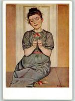 Die Blumenbinderin AK Gute Erhaltung Hodler, F.