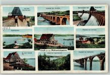59519 W4773 Möhnesee - Möhnetalsperre Sperrmauer Viadukt Wasserfall Seehof Gasthaus