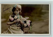 F.K. Paris - Nr. 257 Mädchen mit Blumen AK Walery, Paris Foto AK