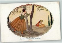 Bergerettes Poesie / Liebe AK Cramer, M. (Rie) Gebrauchsspuren