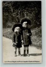 Leurs Altesses Royales les Princes Leopold et Charles , gute Erhaltung AK Adel Belgien Foto AK
