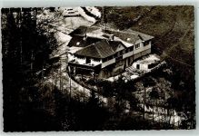 69253 W6901 Heiligkreuzsteinach - Pension-Cafe Bergschlöß'l Fliegeraufnahme