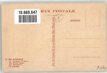 Nr. 5 En Afrique The Wood-Cutter Schwarzafrikaner Kolonien Künstlerkarte
