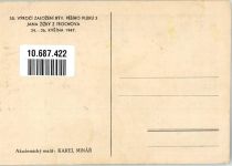 Ceske Budejovice Budweis Gebrauchsspuren sign. K. Minar 30. Jahrestag der Gründung der Visegrad-Gruppe 30. Jahrestag der Gründung der Visegrad-Gruppe Troznov 1947