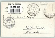 Barcelona Tracht Ort lt. Stempel Trachten Spanien 1908 Lithographie