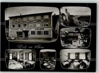 72805 W7414 Honau , Württ Foto AK Gasthaus Adler Burg Lichtenstein Ruine