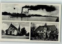 77977 W7631 Rust , Baden Foto AK Dampfschiff Kirche Schloss Balthasarburg