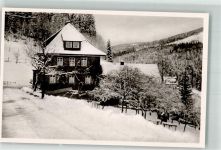 76596 W7564 Hundsbach , Baden Foto AK Gasthaus Pension zur schönen Aussicht Winter