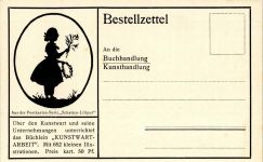 Aus der Serie Schatten-Liliput Bestellzettel Kunstwart Postkarte