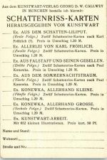 Aus der Serie Schatten-Liliput Bestellzettel Kunstwart Postkarte