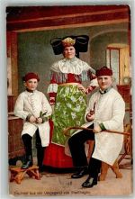 31655 W3060 Stadthagen 1911 Foto AK Tracht Frau mann Kind