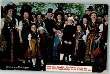Serie Thüringer Volkstrachten Trachten Thüringen 1922 Gebrauchsspuren