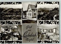 76593 W7562 Lautenbach , Murgtal Foto AK Gasthaus Pension Sonne