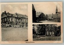 08260 Maubert-Fontaine Foto AK Geschäft Brunnen Kirche Uniform WK I