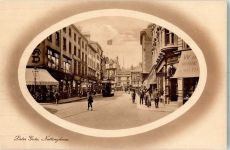 Nottingham Foto AK Straßenbahn Lister Gate Geschäft