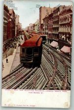 Chicago 1910 - Railroad, looking North from van Buren St.