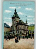 Exposition 1910 - Pavillon de la Ville de Liege , color AK Ausstellung