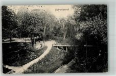 Hrodna Garten a. d. Memel 1915 Foto AK Schweizertal Feldpost WK I Nr. 116