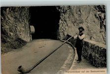 Alphornbläser auf der Beatusstraße ca 1925 AK Blasinstrument