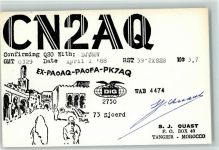 Tanger Tangiers - QSL-Karte CN2AQ