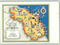 41012 San Marino - Gebietskarte Sehenswürdigkeiten