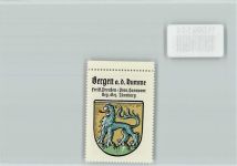 29468 W3134 Bergen (Dumme) - Vignette Wappen Kaffee Hag ca 1920-1940