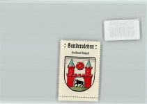06456 O4332 Sandersleben (Anhalt) - Vignette Wappen Kaffee Hag ca 1920-1940