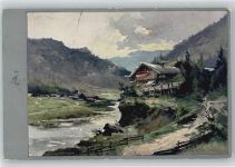 Bauernhaus am Bach Guggenberger, T. Künstlerkarte