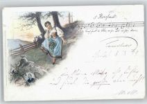 Liederkarte - 1901 AK Rosegger Stein Döcker, E. Künstlerkarte