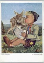 Nr. 123 Mit dem Munde gemalt - Hummel ähnlich Ziehharmonika 1953