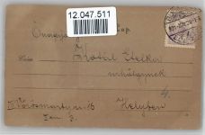Golddruck Maiglöckchen 1901 Prägedruck