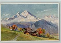 Watzmann 1918 AK Berghäuser - Berge Compton, E. H. Künstlerkarte