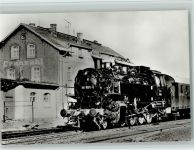 Lok 86 1001 mit Sonderzug in Caranzahö Herbst 1979 AK Bahnhof Lokomotive