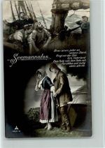 Serie 2531-2 - Seemanslos und Gedicht AK Matrosenliebe
