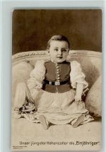Der jüngste Hohenzoller als "Einjähriger" Adel Prinz Wilhelm 1907