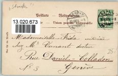 sign F.R. - Mädchen beim Stricken 1905 litho AK Stricken