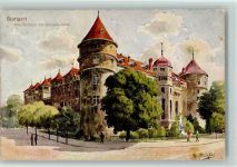 W7000 Stuttgart Schloss mit Gerokdenkmal 1917 AK Marschall, V. Künstlerkarte