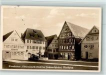 72280 W7295 Dornstetten , Württ 1956 - Marktplatz, Auto, Apotheke , Gasthaus AK