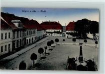 04874 O7293 Belgern b Torgau 1918 - Markt, Kriegerdenkmal, gute Erhaltung AK