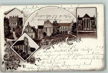16230 O1301 Chorin 1898 Lithographie Kloster Chorin 4-Bildaufnahme
