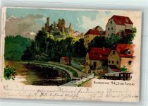94032 W8390 Hals , Niederbay 1902 Lithographie / Künstlerkarte Burgruine - Künstlerkarte v. Ottmar Zieher Nr. 806 AK