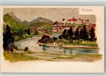 W8958 Füssen Lithographie sign Strützel, O.