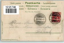Rorschach Lithographie/Prägedruck Helvetia 1903 Gebrauchsspuren