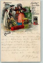 Seelig Kaffee Tracht AK Kaffeewerbung 1898 Lithographie