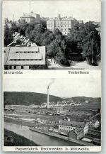 09648 O9250 Mittweida - Technikum Papierfabrik Dreiwerden Soldatengruß