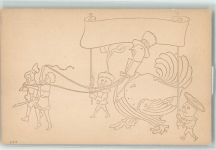 Jugendstil Rückseite Scribners Schoolcraft Studio AK Thanksgiving