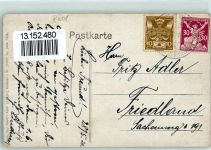 Reichenau i. Sachsen Bogatynia 1921 AK mit Goldfenster Gesamtansicht