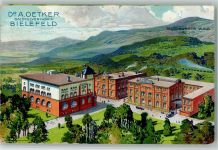 W4800 Bielefeld Dr. Oetker Fabrik AK Fabrik Lithographie