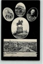 W8500 Nürnberg Einweihung des Kaiser Wilhelm I Denkmals , Prinzregent v. Bayern, Kaiserburg Adel Kaiser Wilhelm I 1905